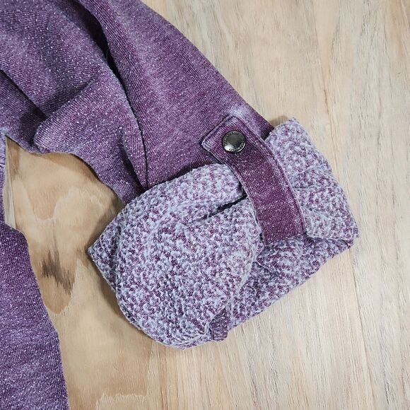 🔹️Calvin Klein Performance Purple Distressed Tied Cowl Neck Sweatshirt Medium - Picture 13 of 16